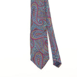 Front Detail of Vintage 1990's Paisley Patterned Tie