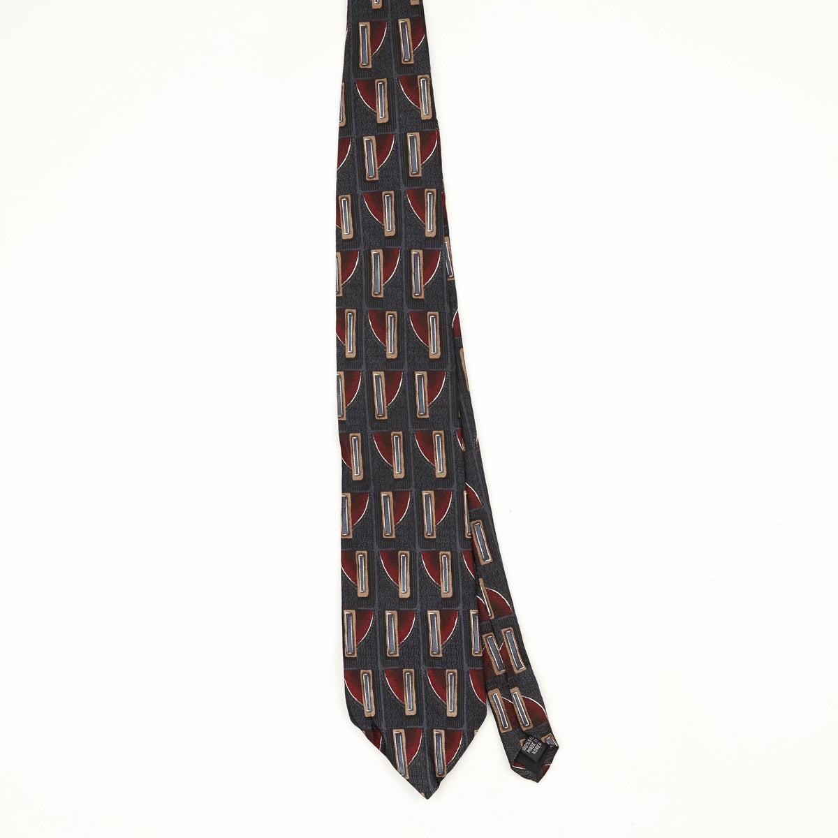 Front Front of Vintage 1990's Geometric Patterned Tie
