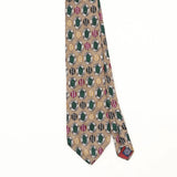 Front Front Detail of Vintage 1990's Geometric Patterned Tie