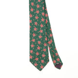 Front Detail of Vintage 1990's Tango Leaf Geometric Patterned Tie