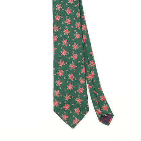 Front Detail of Vintage 1990's Tango Leaf Geometric Patterned Tie