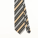 Front Detail of Vintage 1990's Ermenegildo Zegna Striped Patterned Tie