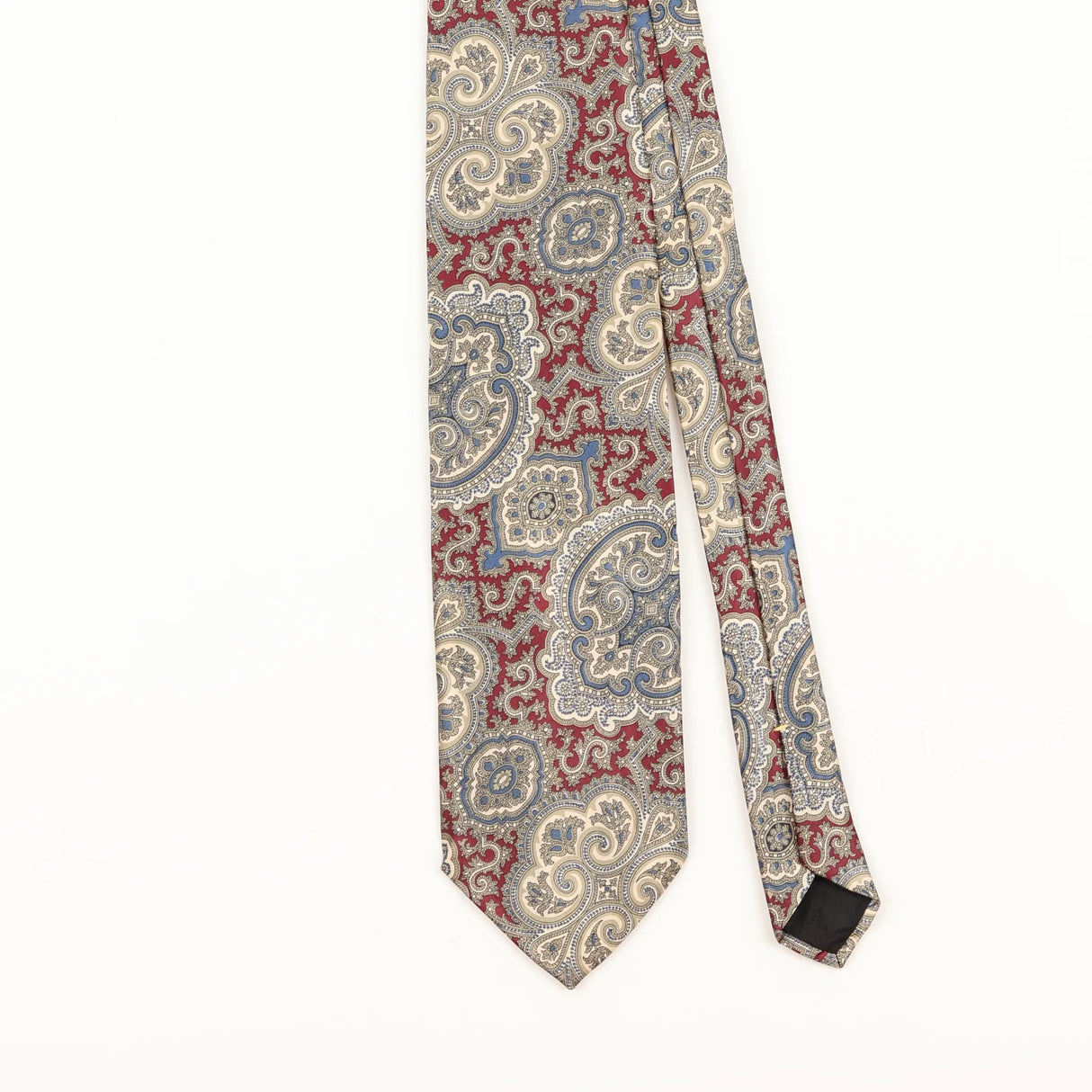 Front Detail of Vintage 1990's Wembley Paisley Patterned Tie