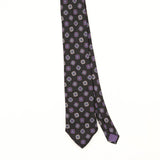 Front Front Detail of Vintage 1980's Geometric Patterned Tie