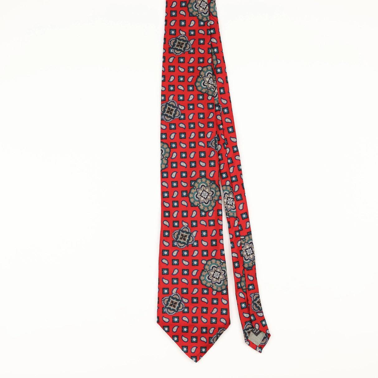 Front of Vintage 1990's Stafford Geometric Patterned Tie