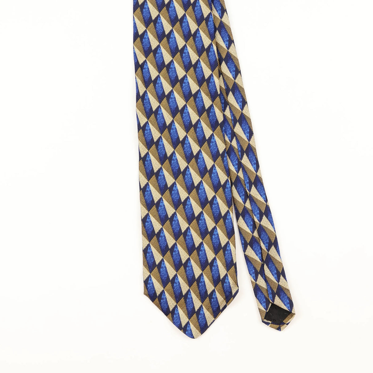 Front Detail of Vintage 1990's Geometric Patterned Tie