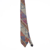 Front Front of Vintage 1990's Oscar De La Renta Abstract Patterned Tie