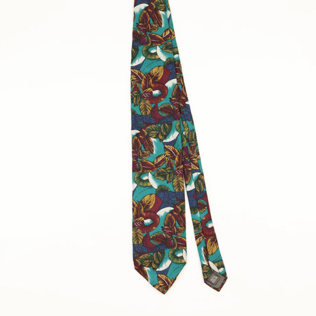 Front of Vintage 1990's Floral Patterned Tie