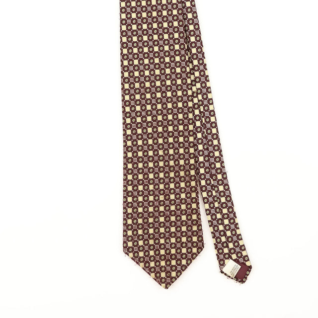 Front Detail of Vintage 1990's Geometric Patterned Tie