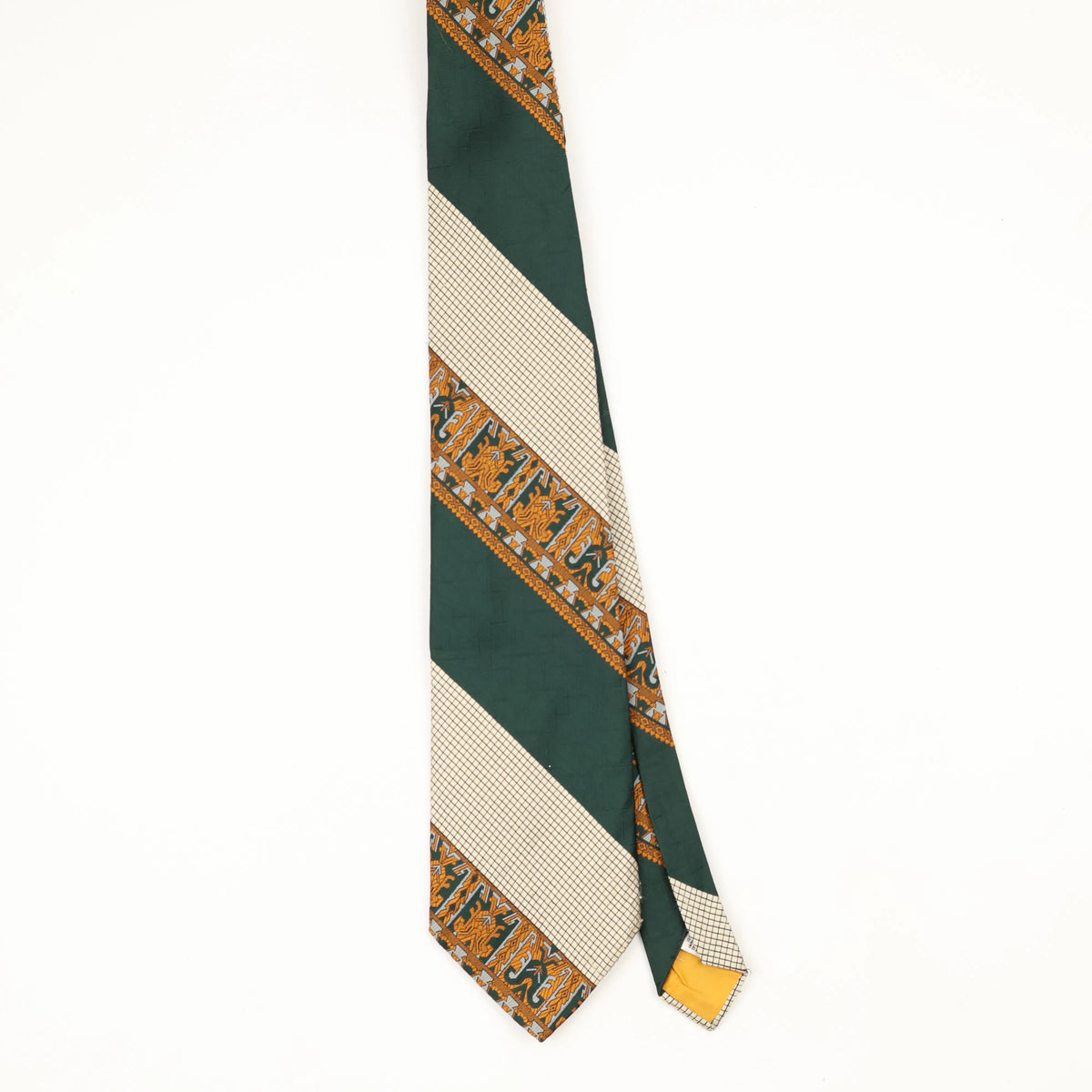 Front Front of Vintage 1970's Damon Striped Patterned Tie
