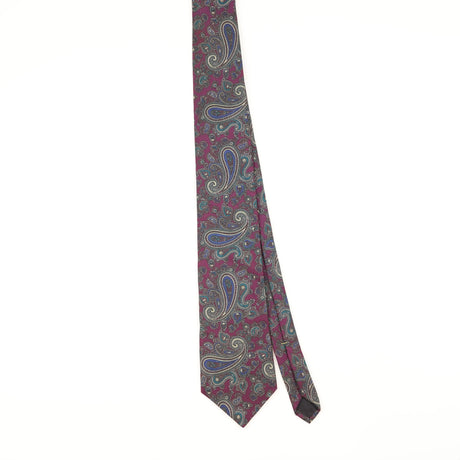 Front of Vintage 1990's Paisley Patterned Tie