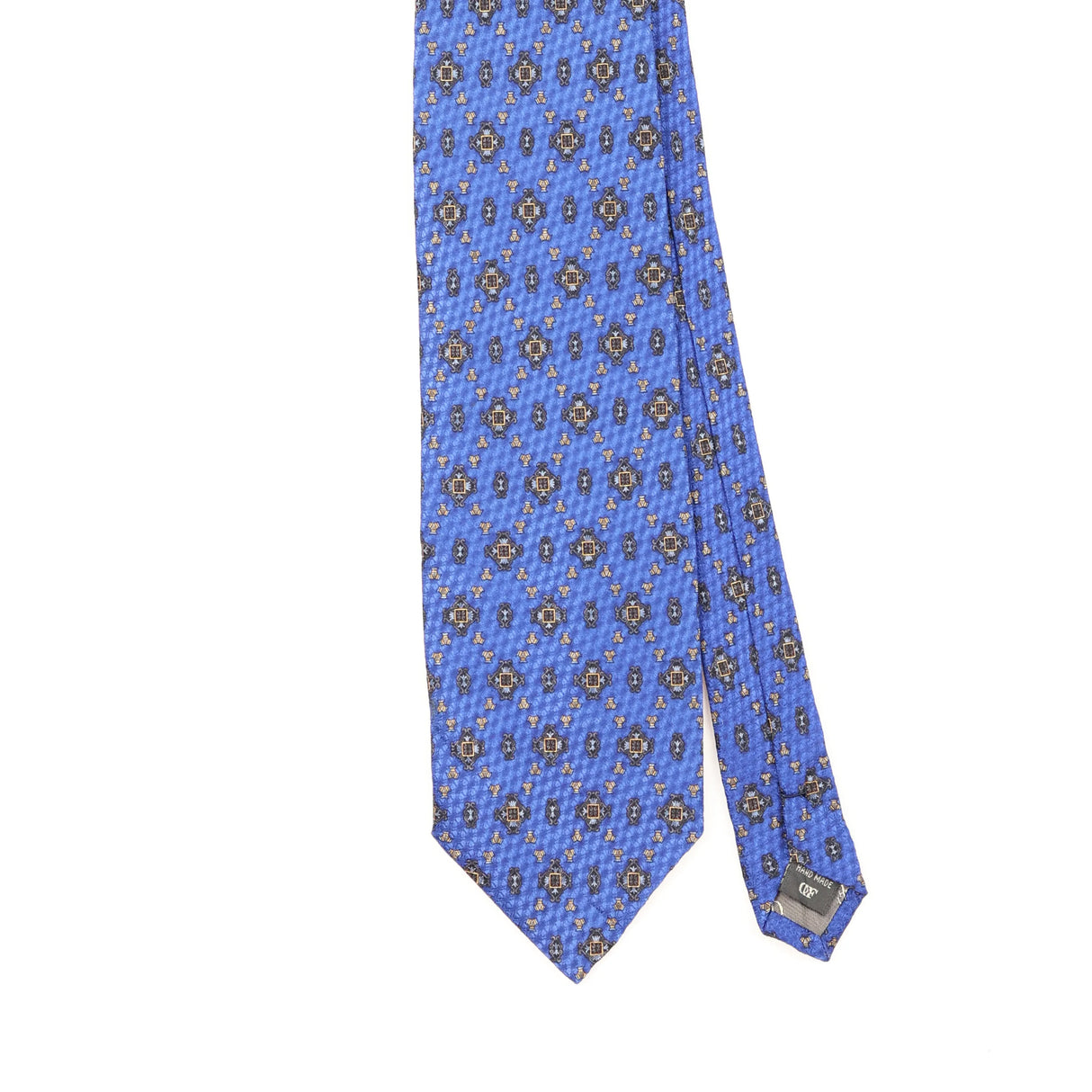 Front Front Detail of Vintage 1990's Geometric Patterned Tie