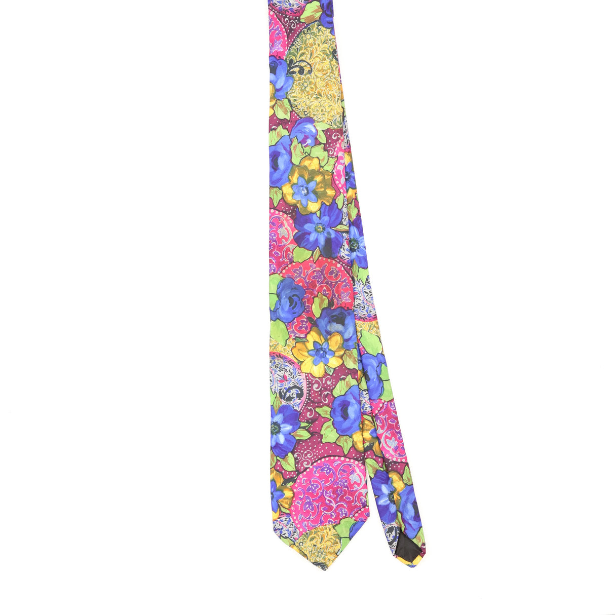 Front Front of Vintage 1990's Flowers Floral Patterned Tie
