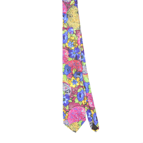 Front Front of Vintage 1990's Flowers Floral Patterned Tie