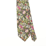 Front Front Detail of Vintage 1990's Carnaval De Venise Floral Patterned Tie