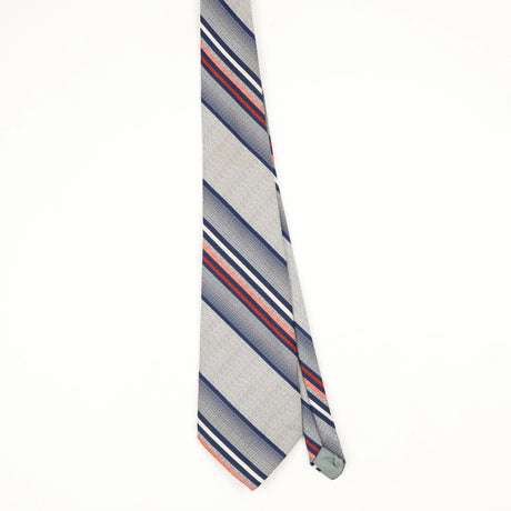 Front Front of Vintage 1980's Striped Patterned Tie