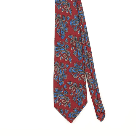 Front Detail of Vintage 1990's Paisley Patterned Tie