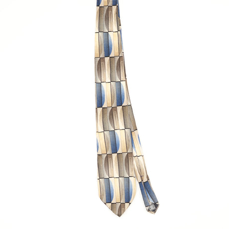 Front Front of Vintage 1990's Zylos Geometric Patterned Tie
