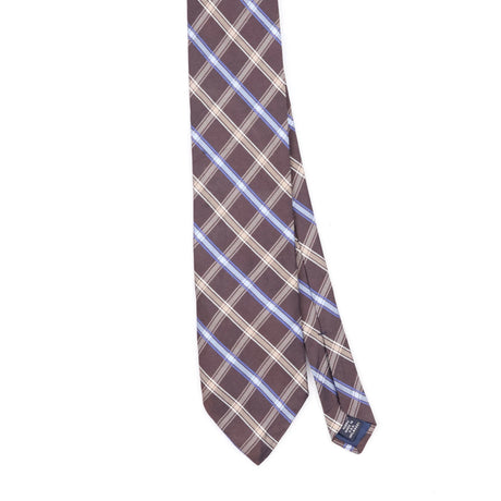Front Front Detail of Vintage 1990's Nautica Check Patterned Tie