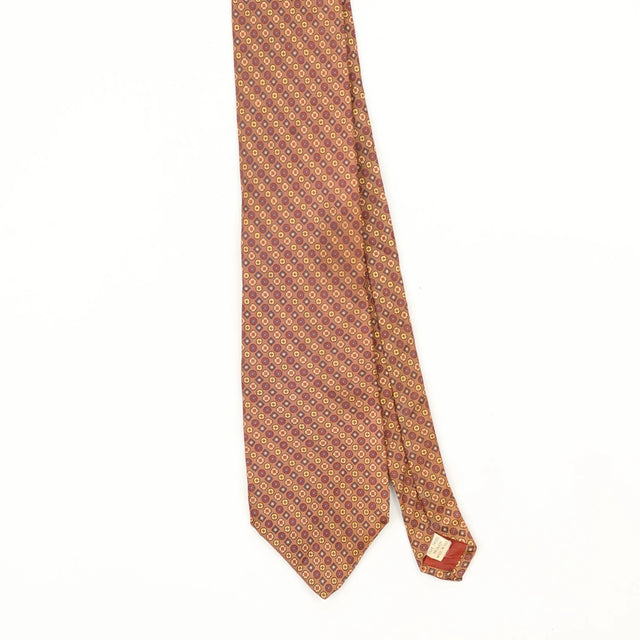 Front Front Detail of Vintage 1990's Izod Geometric Patterned Tie