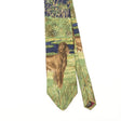 Front Detail of Vintage 1990's Van Heusen Dog Animal Print Patterned Tie