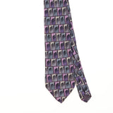 Front Detail of Vintage 1990's Jerry Garcia Floating Planes Geometric Patterned Tie
