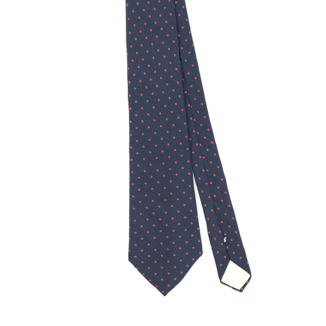 Front Front Detail of Vintage 1980's Carven Polka Dot Patterned Tie
