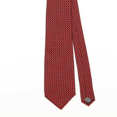 Front Detail of Vintage 1990's Tie Rack Angelo Bosani Geometric Patterned Tie
