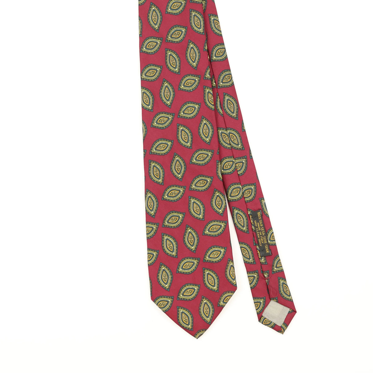 Front Detail of Vintage 1990's Geometric Patterned Tie