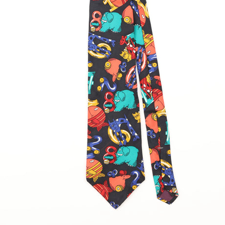 Front Detail of Vintage Cambridge Classics Cartoon Patterned Tie