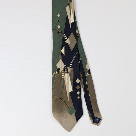 Front of Vintage Abstract Patterned Tie