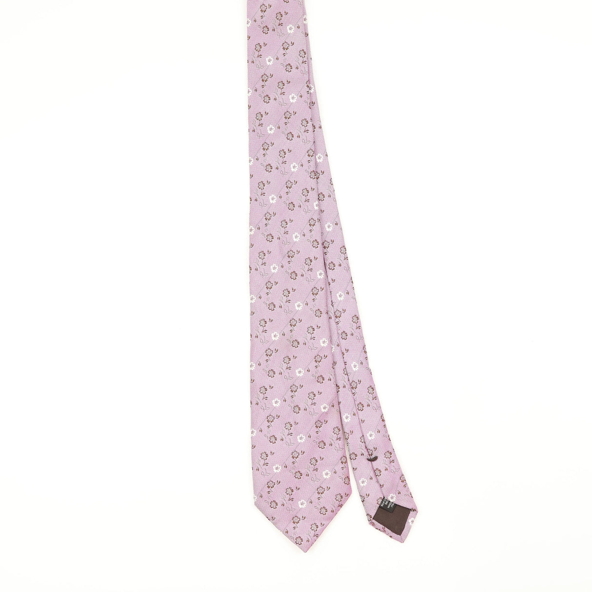 Front Front of Vintage 1990's Ermenegildo Zegna Floral Patterned Tie
