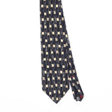 Front Front Detail of Vintage 1990's Croft & Barrow Geometric Patterned Tie