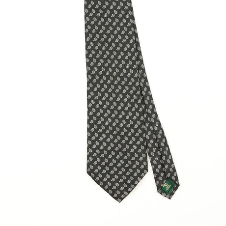 Front Front Detail of Vintage 1990's Ralph Lauren Paisley Patterned Tie