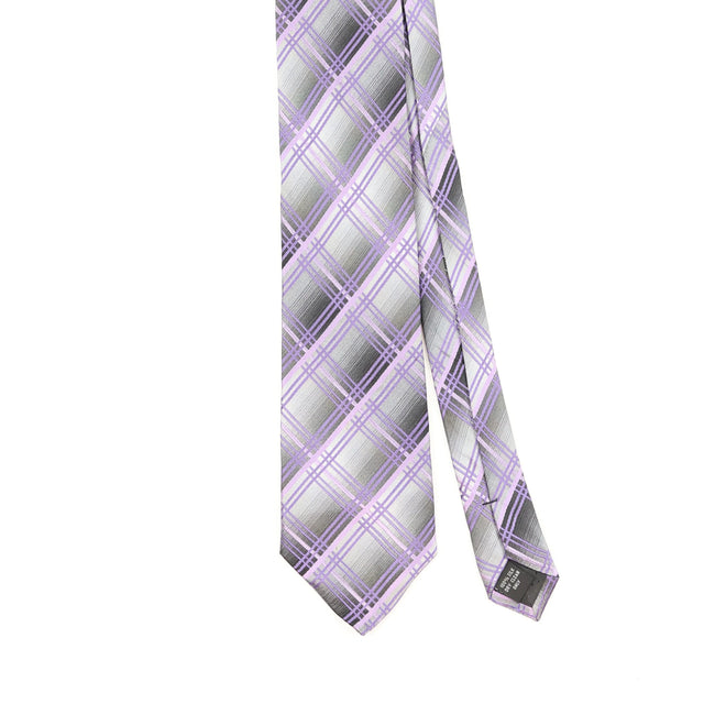 Front Front Detail of Vintage Pierre Cardin Plaids & Checks Patterned Tie