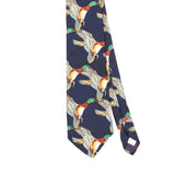 Front Detail of Vintage 1990's Birds Animal Print Patterned Tie