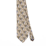 Front Front Detail of Vintage 1990's Geometric Patterned Tie