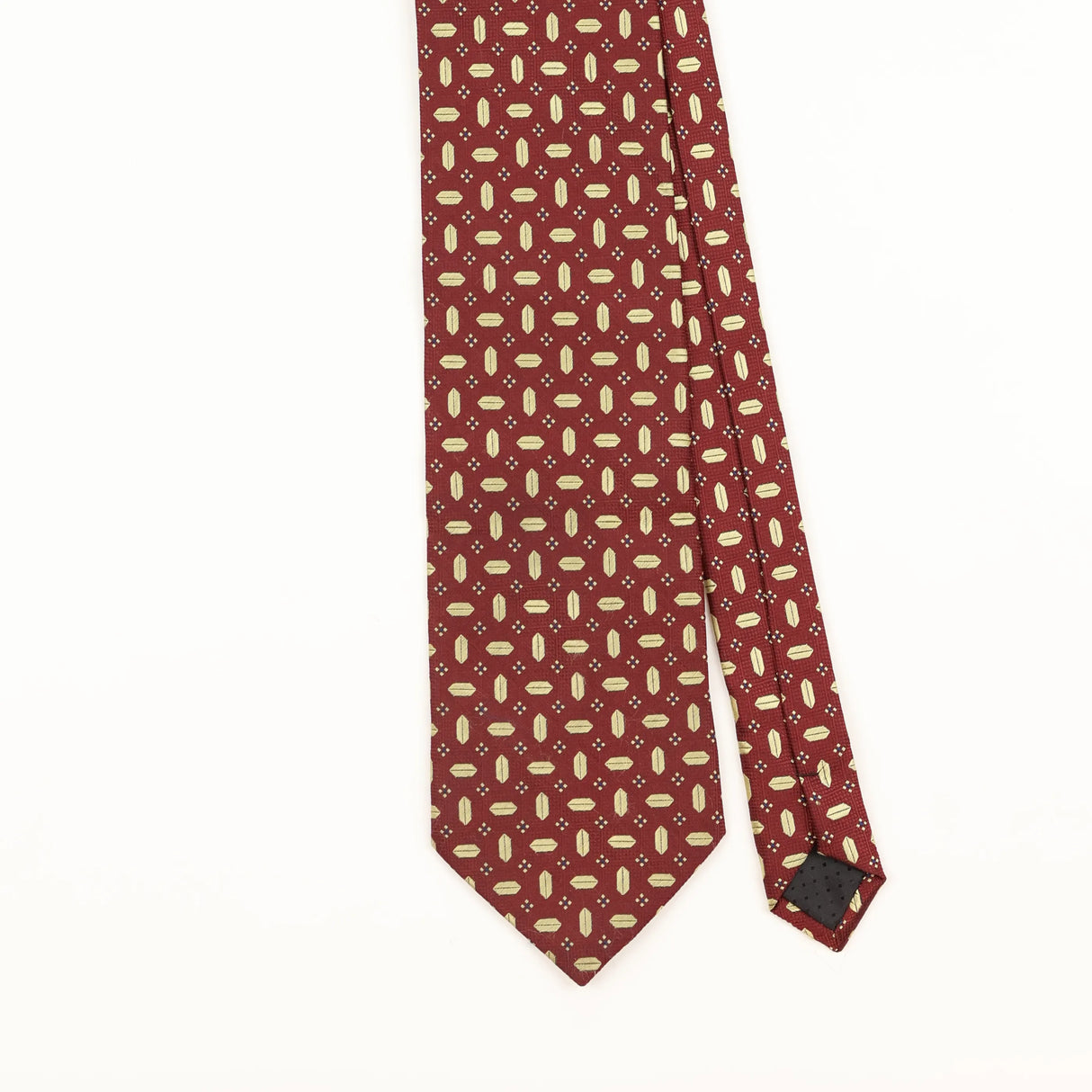 Front Detail of Vintage 1990's Geometric Patterned Tie