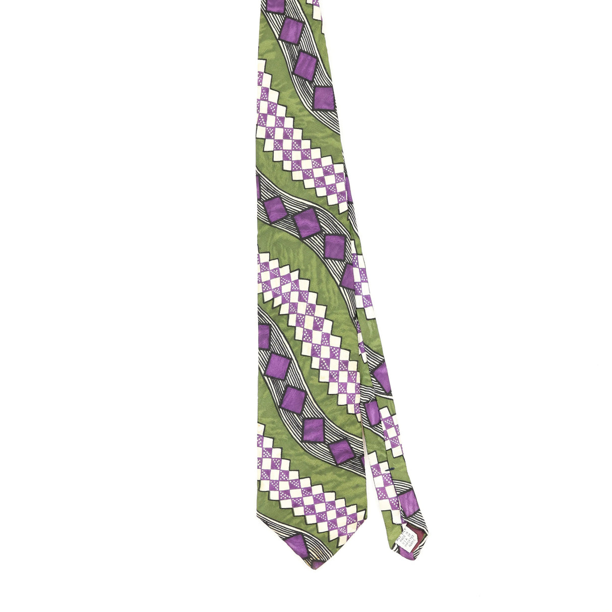 Front Front of Vintage 1990's J.T. Beckett Geometric Patterned Tie