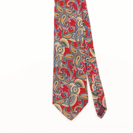 Front Detail of Vintage 1990's Paisley Patterned Tie