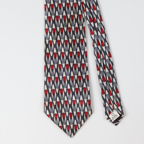 Front Detail of Vintage Botany 500 Geometric Patterned Tie