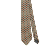 Front Front Detail of Vintage 1990's Oscar De La Renta Polka Dot Patterned Tie