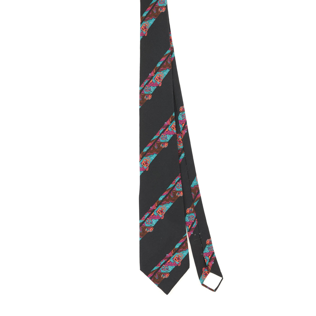 Front of Vintage 1990's Lanvin Striped Patterned Tie