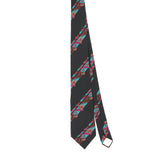 Front of Vintage 1990's Lanvin Striped Patterned Tie