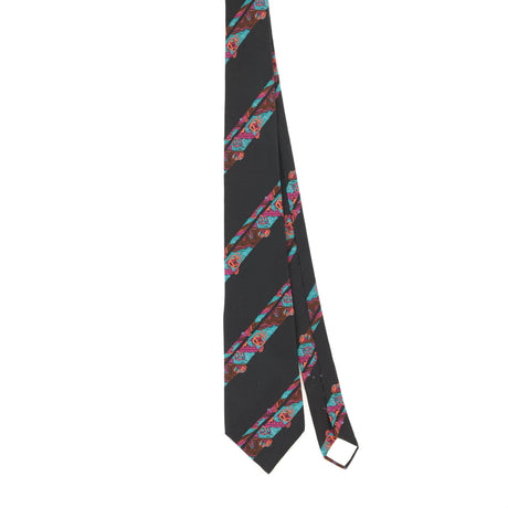 Front of Vintage 1990's Lanvin Striped Patterned Tie