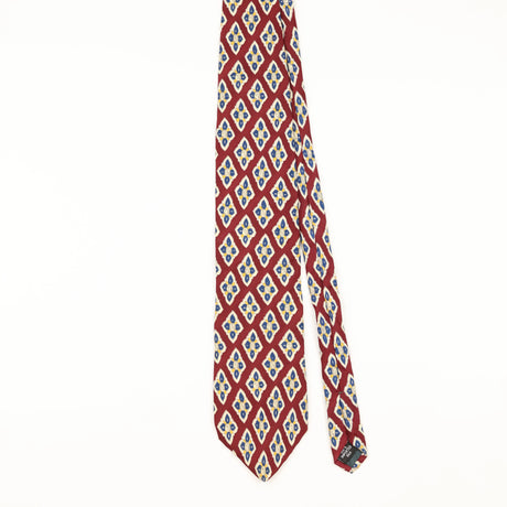 Front of Vintage 1990's Isaco Geometric Patterned Tie