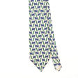 Front Front Detail of Vintage 1990's Pierre Cardin Geometric Patterned Tie