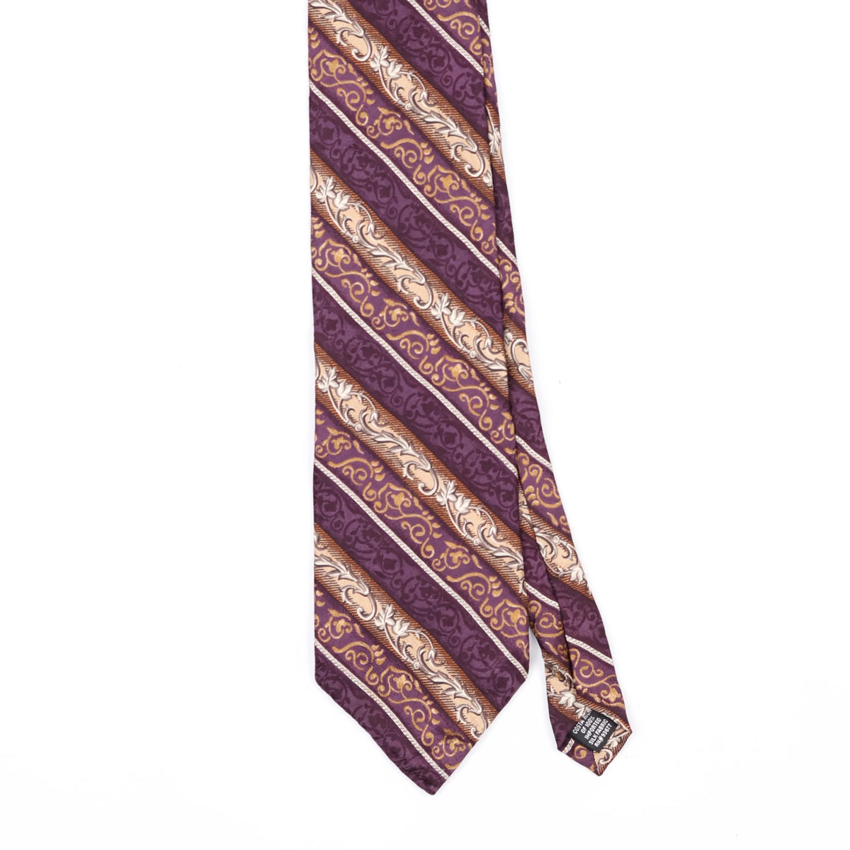Front Front Detail of Vintage Stafford Striped Patterned Tie