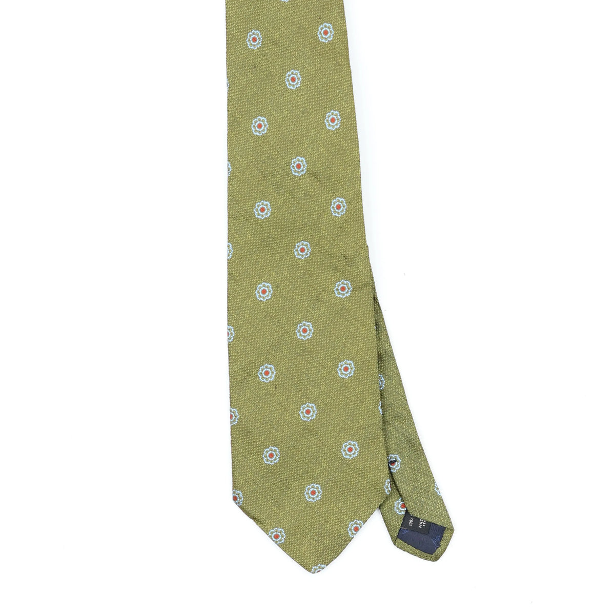 Front Front Detail of Vintage 1990's Jos. A. Bank Foulard Floral Patterned Tie