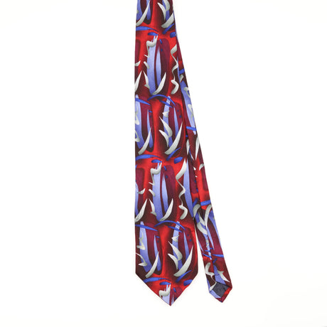 Front of Vintage 1990's Jerry Garcia Wetlands Abstract Patterned Tie